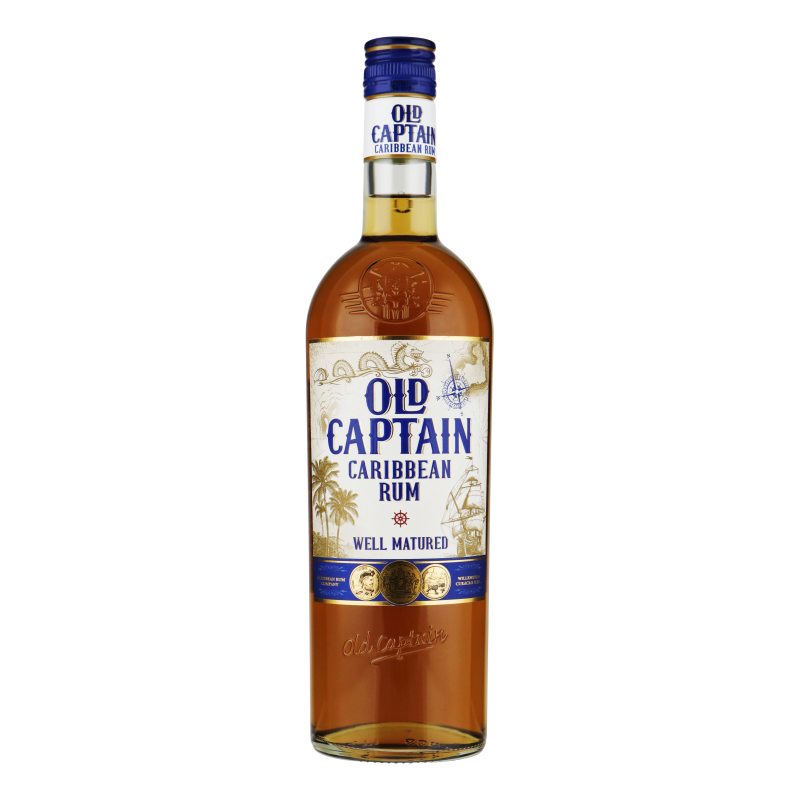 OLD CAPTAIN CARIBBEAN RUM 0,70 LITER 37,5%