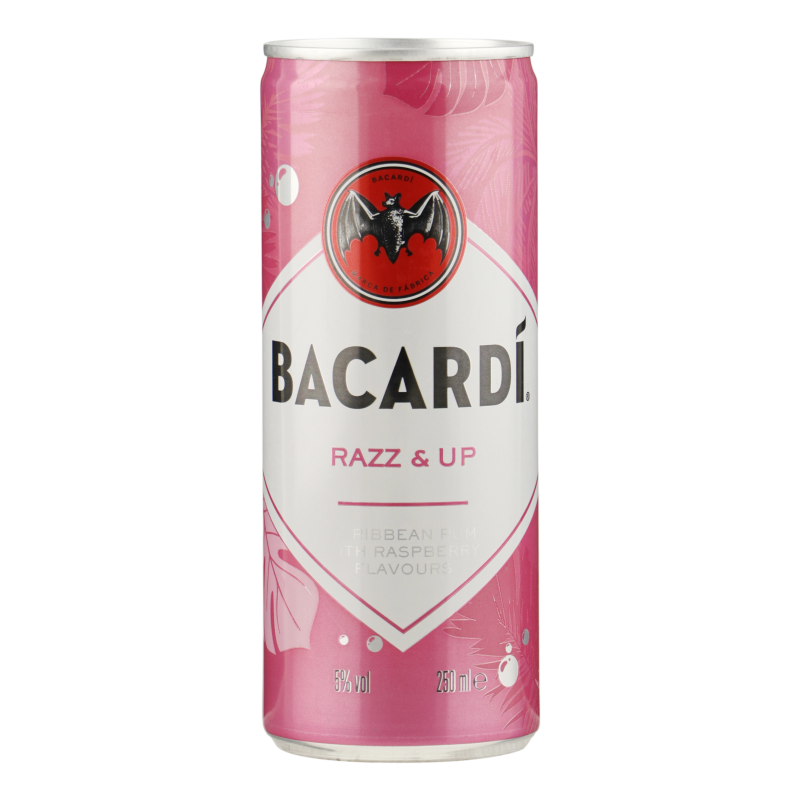 BACARDI RAZZ/UP BLIK ( TRAY 12 STUKS) 25 CL 5%
