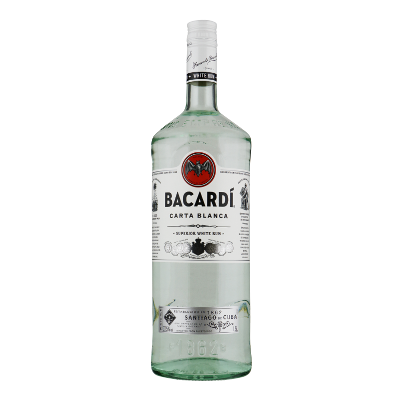 BACARDI CARTA BLANCA 1,5 LITER 37,5%